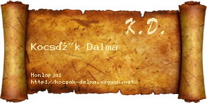 Kocsák Dalma névjegykártya